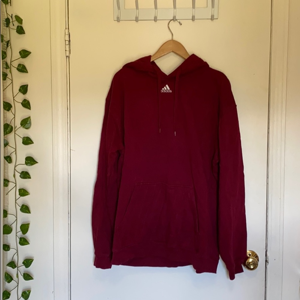 maroon ADIDAS sweatshirt hoodie